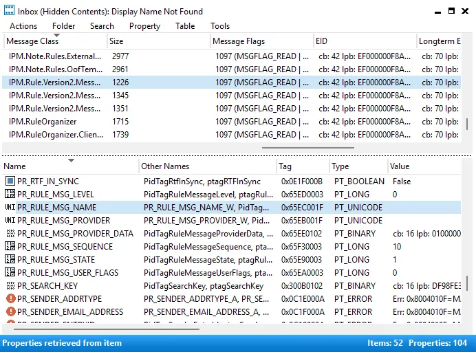 Tampering with rule properties